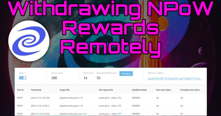 How to Withdraw NPoW Remotely - Deeper Connect Devices